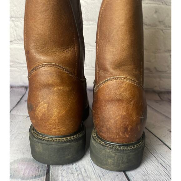 Justin Conductor 10” Work Boots Hazel Leather Mens Size 7 main image 5